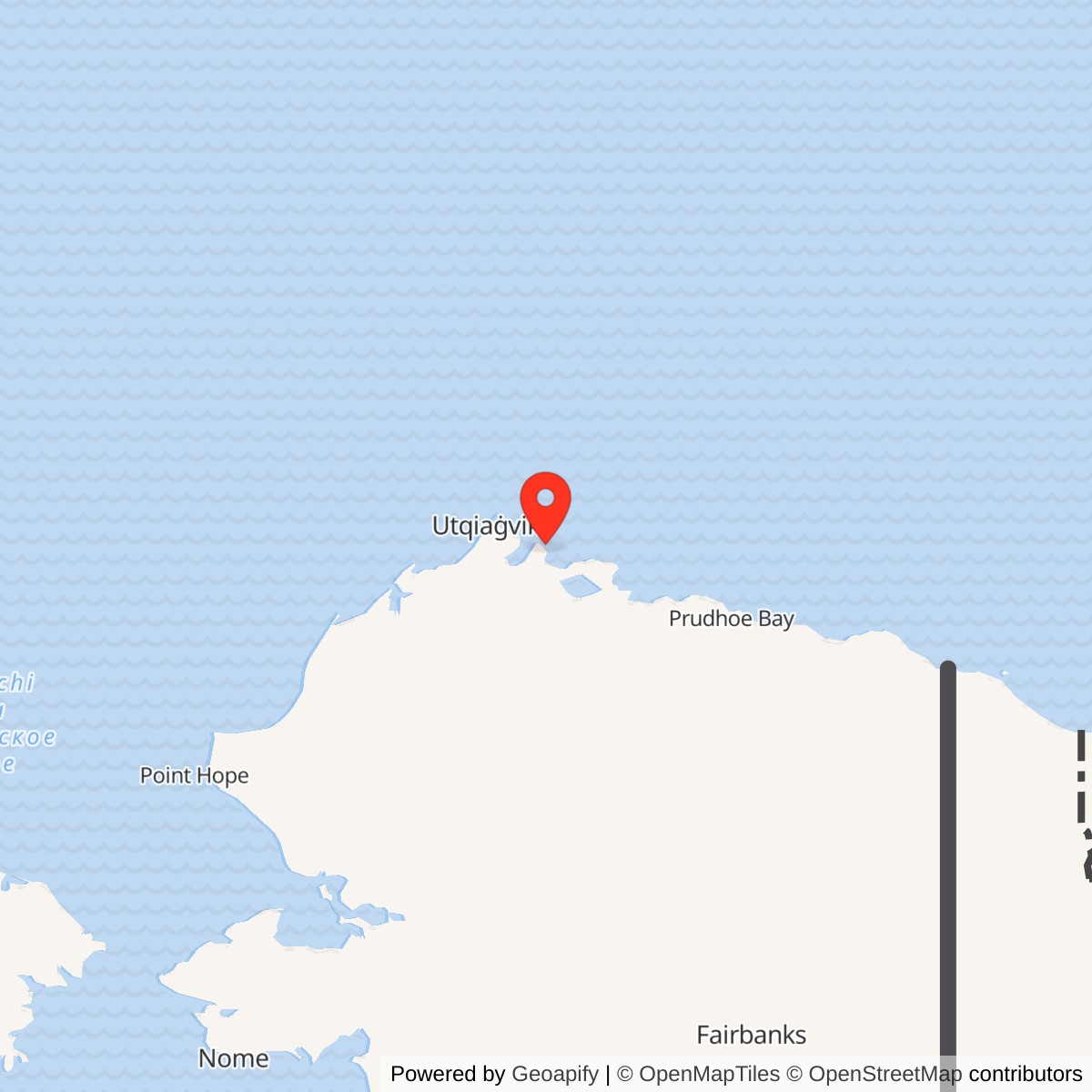 Map showing location of Cape Simpson DEW Line Station, Alaska