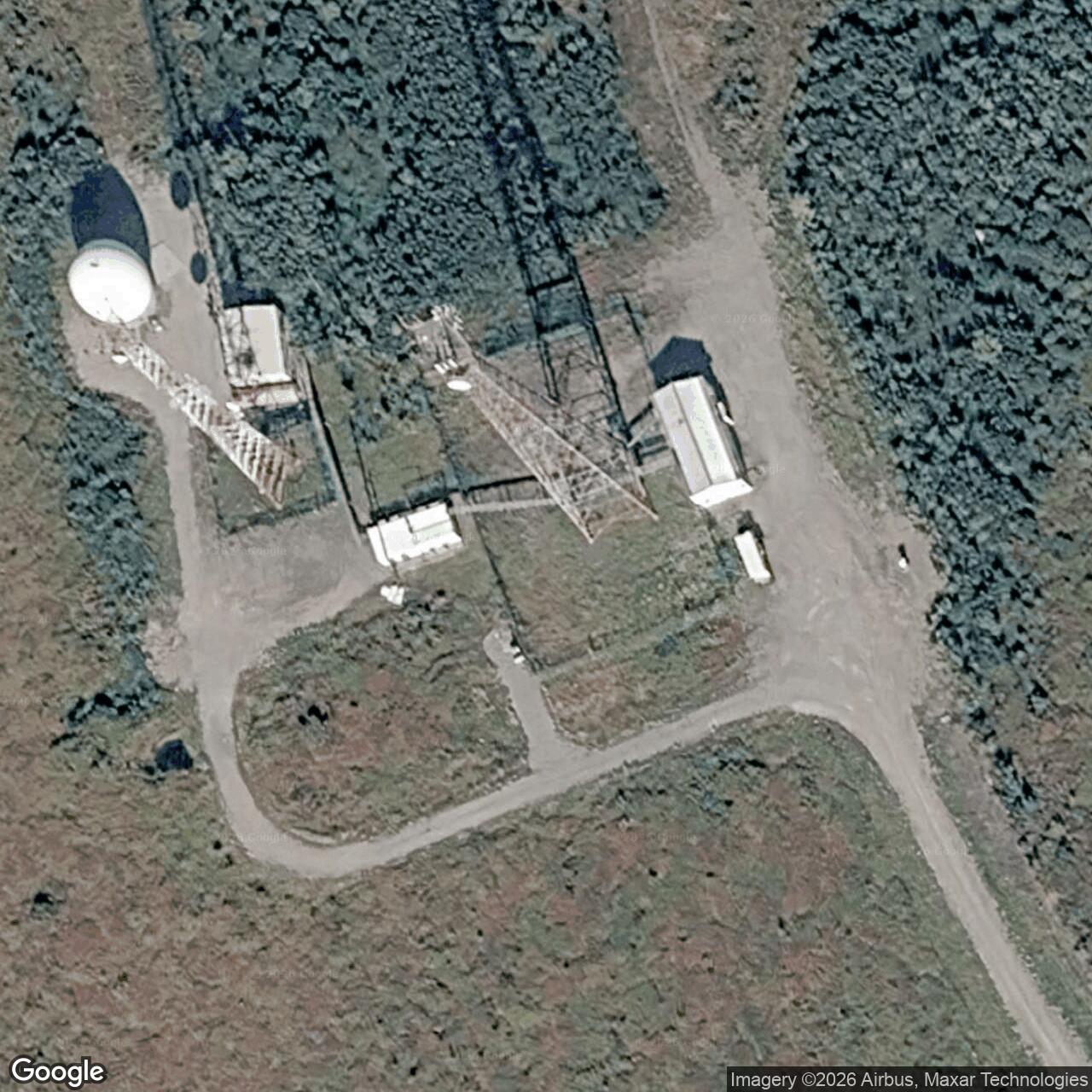 Current Google Satellite Image of Donnelly Dome Radio Relay Station, Alaska