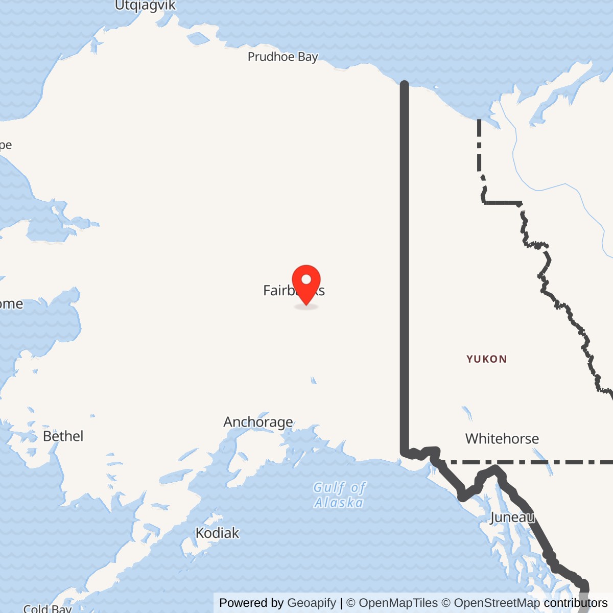 Map showing location of Harding Lake Radio Relay Station, Alaska