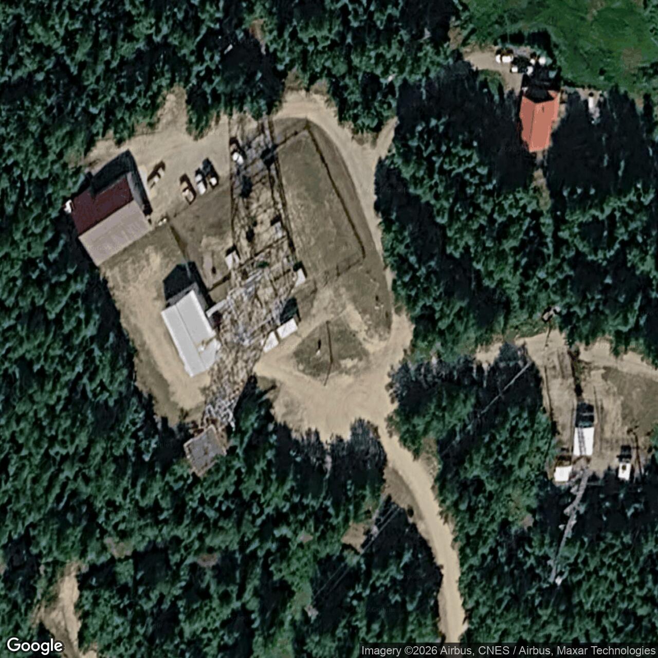 Current Google Satellite Image of Harding Lake Radio Relay Station, Alaska