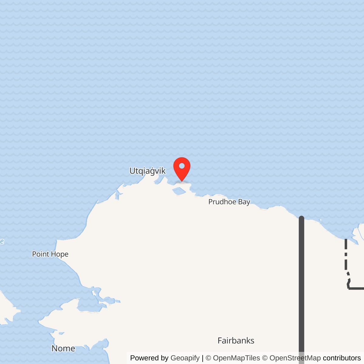 Map showing location of Point Lonely DEW Line Station, Alaska