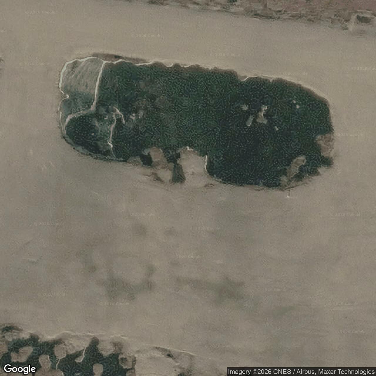 Current Google Satellite Image of Point Lonely DEW Line Station, Alaska