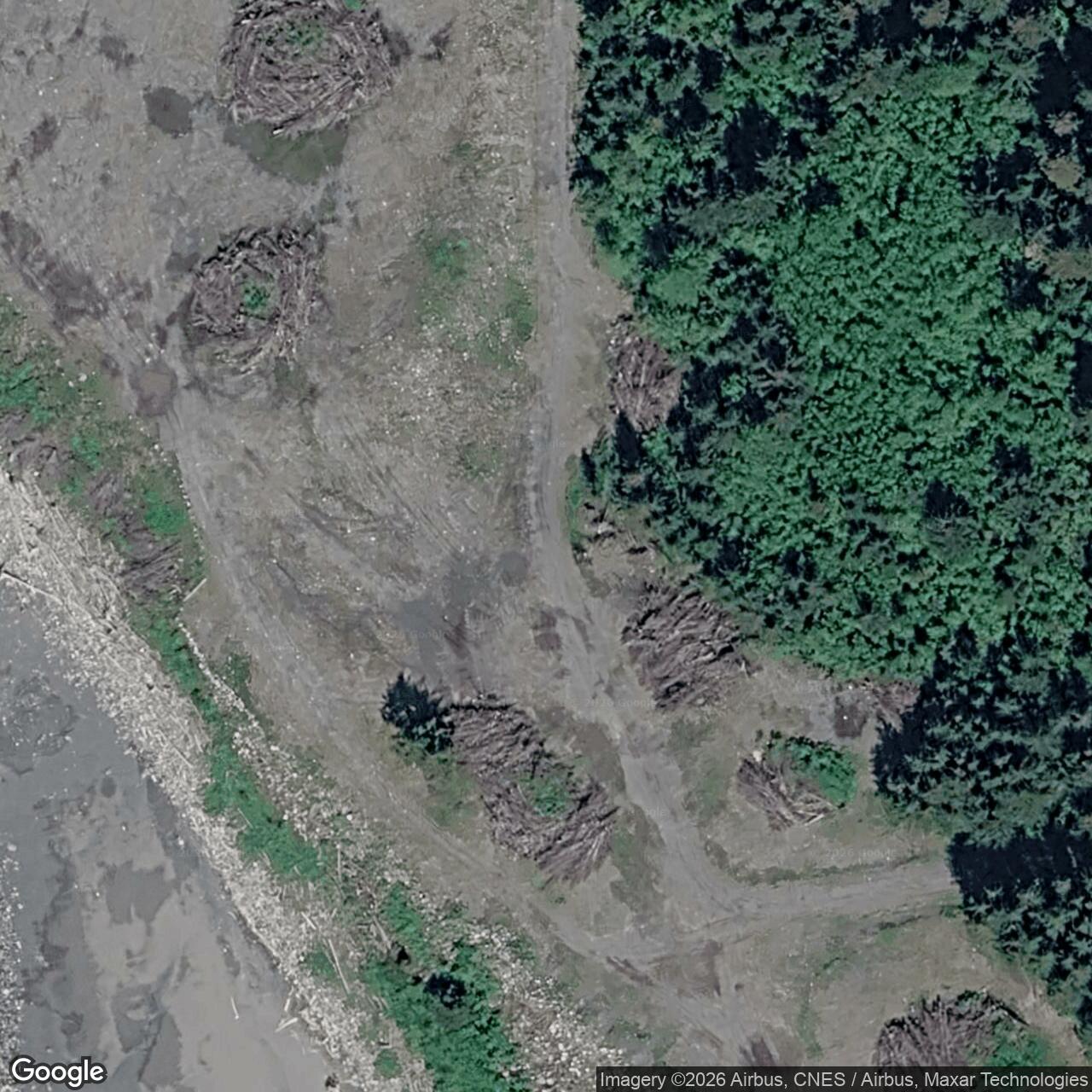 Current Google Satellite Image of Ocean Cape Air Force Station / Radio Relay Station, Alaska