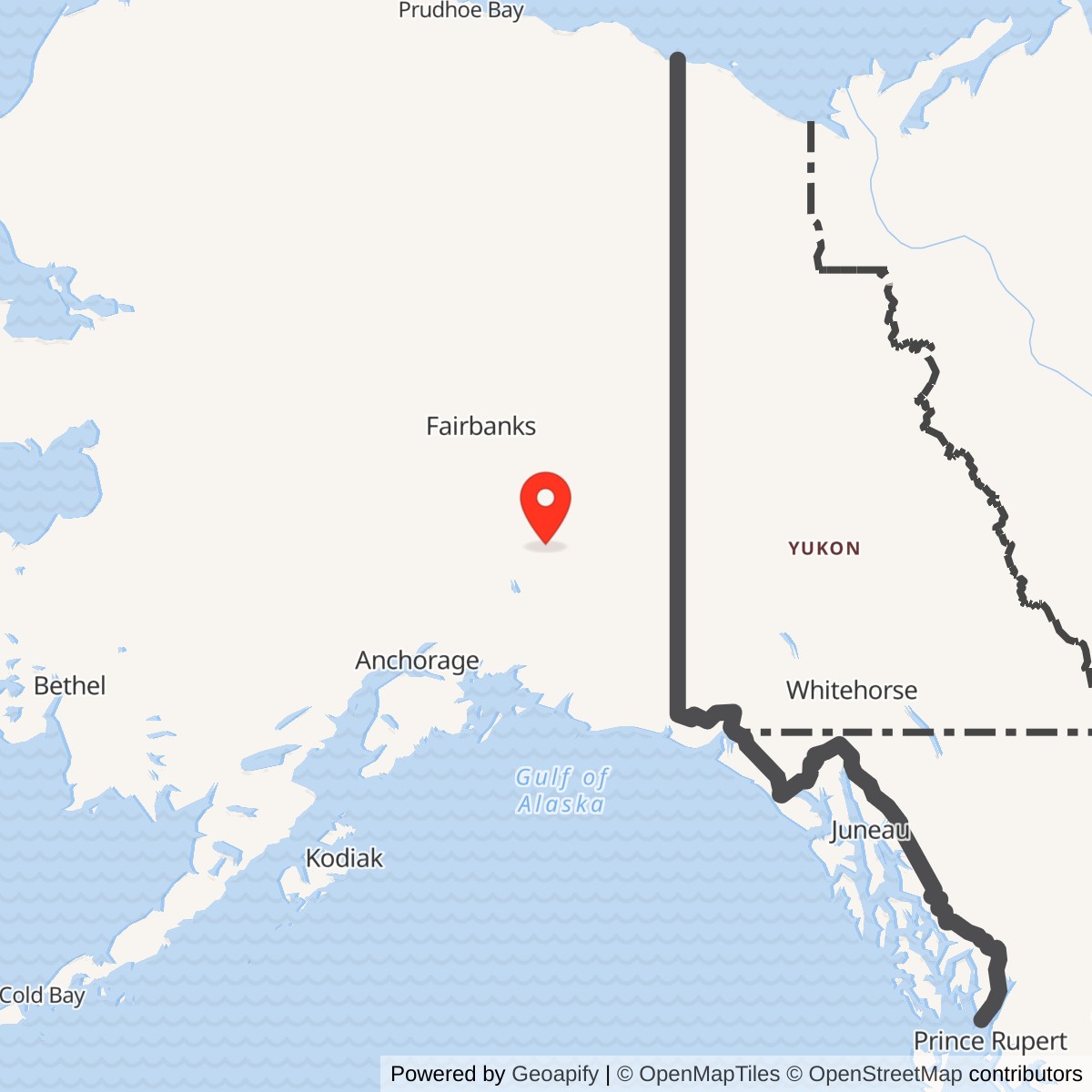 Map showing location of Paxson Lake Maintenance Annex, Alaska