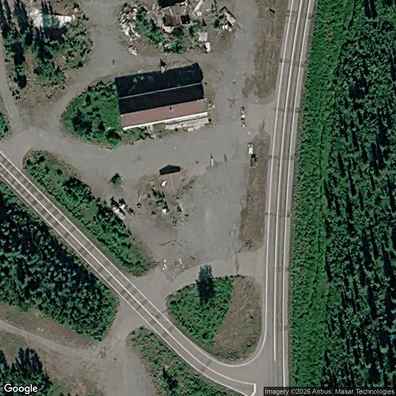 Current Google Satellite Image of Paxson Lake Maintenance Annex | White Alice Support Site, Alaska