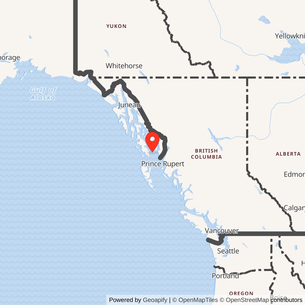 Map showing location of Smuggler Cove Radio Relay Station, Alaska