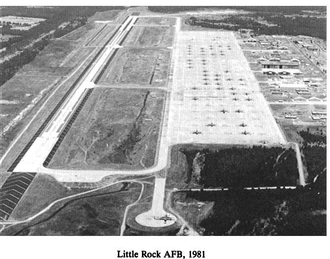 Historic Aerial Photo of Little Rock Air Force Base 1981