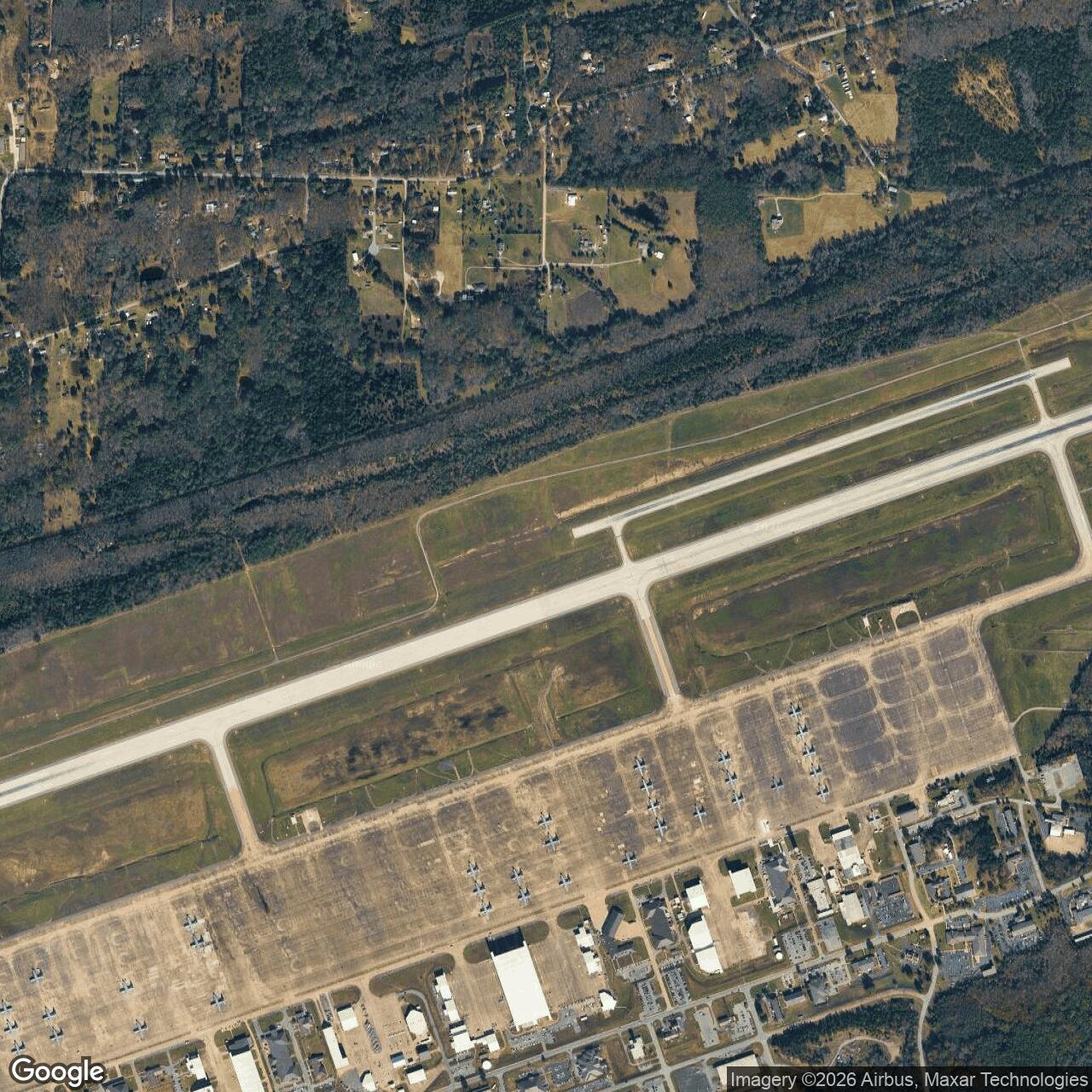 Current Google Satellite Image of Little Rock Air Force Base, Arkansas