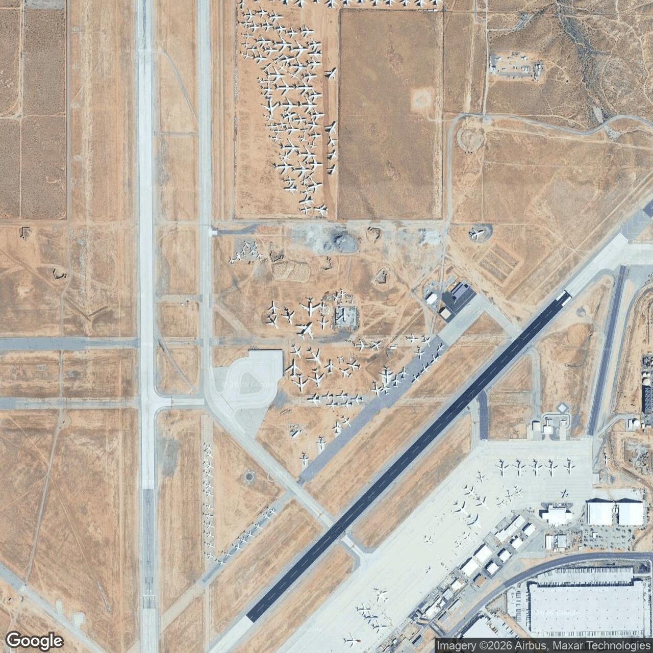 Current Google Satellite Image of George Air Force Base, California