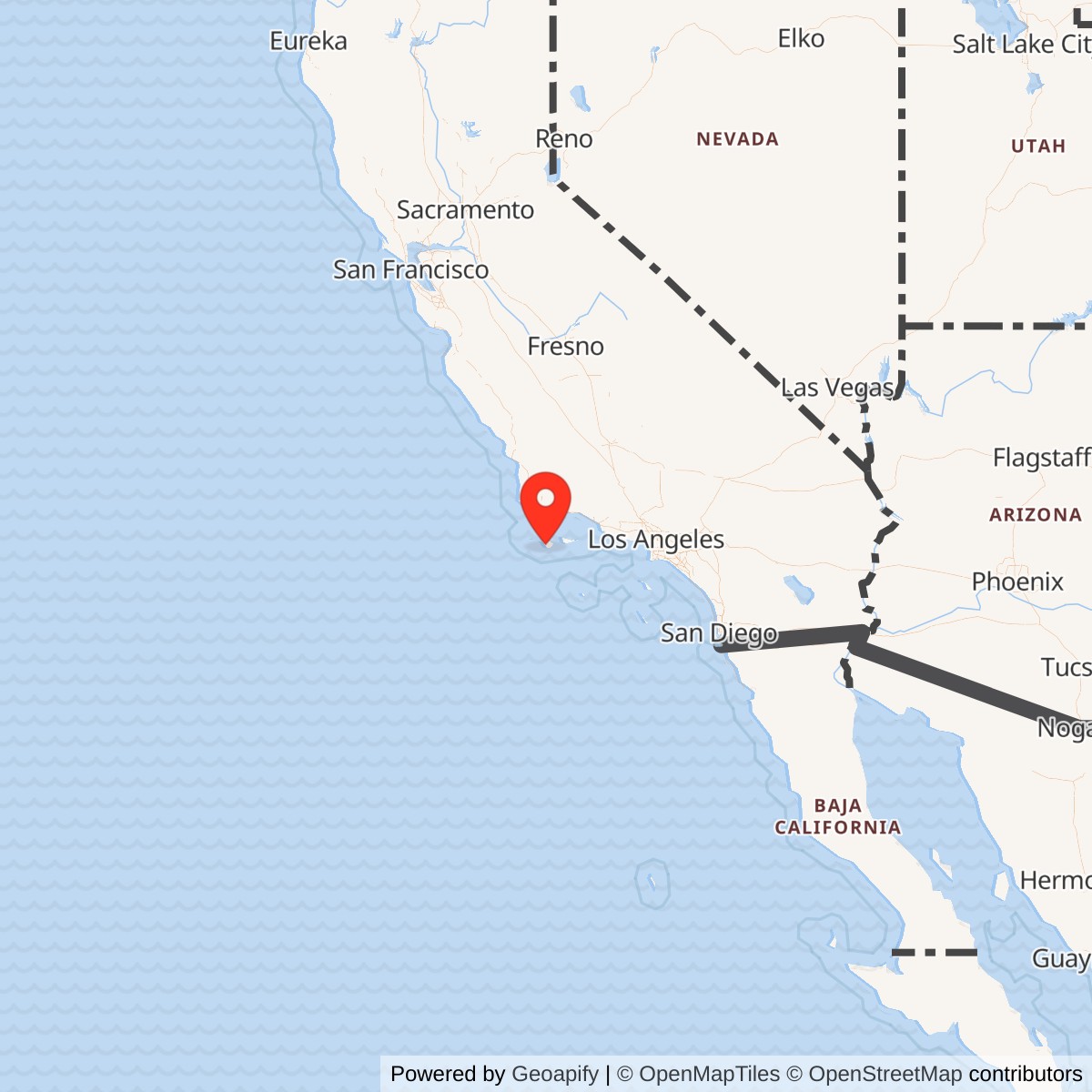 Map showing location of Santa Rosa Island Air Force Station, California