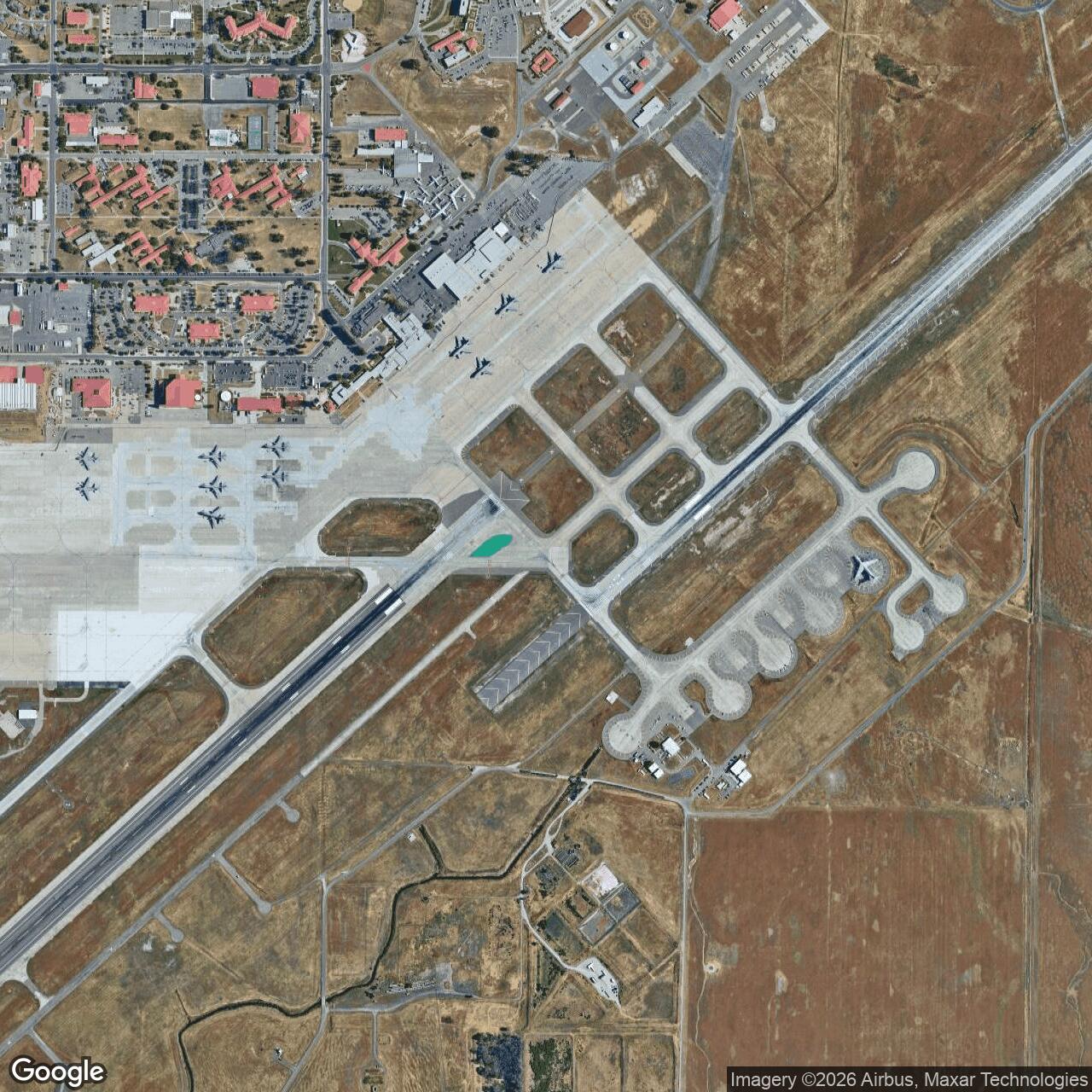 Current Google Satellite Image of Travis Air Force Base, California