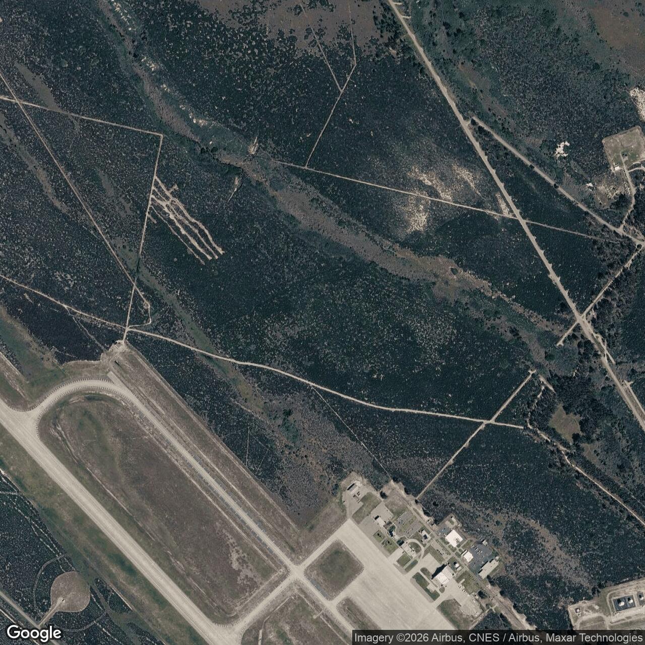 Current Google Satellite Image of Vandenberg Air Force Base, California