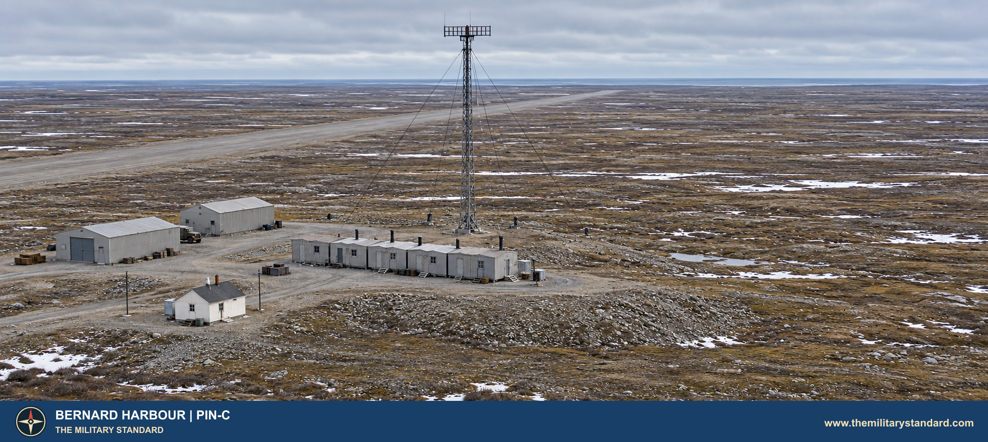 Interpretive reconstruction of the Bernard Harbour DEW Line intermediate station on the Arctic coast