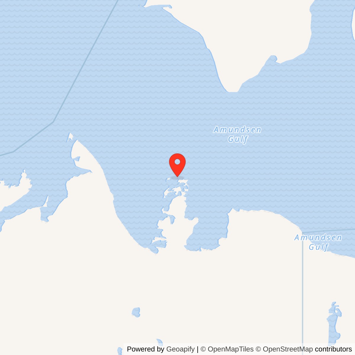 Map showing location of Cape Parry DEW Line Station, 