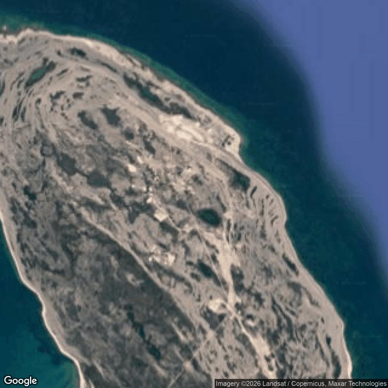 Current Google Satellite Image of Cape Young DEW Line Station, 