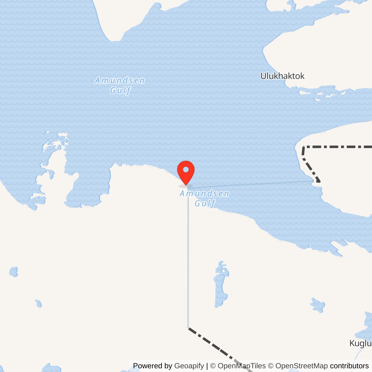 Map showing location of Clinton Point DEW Line Station, 