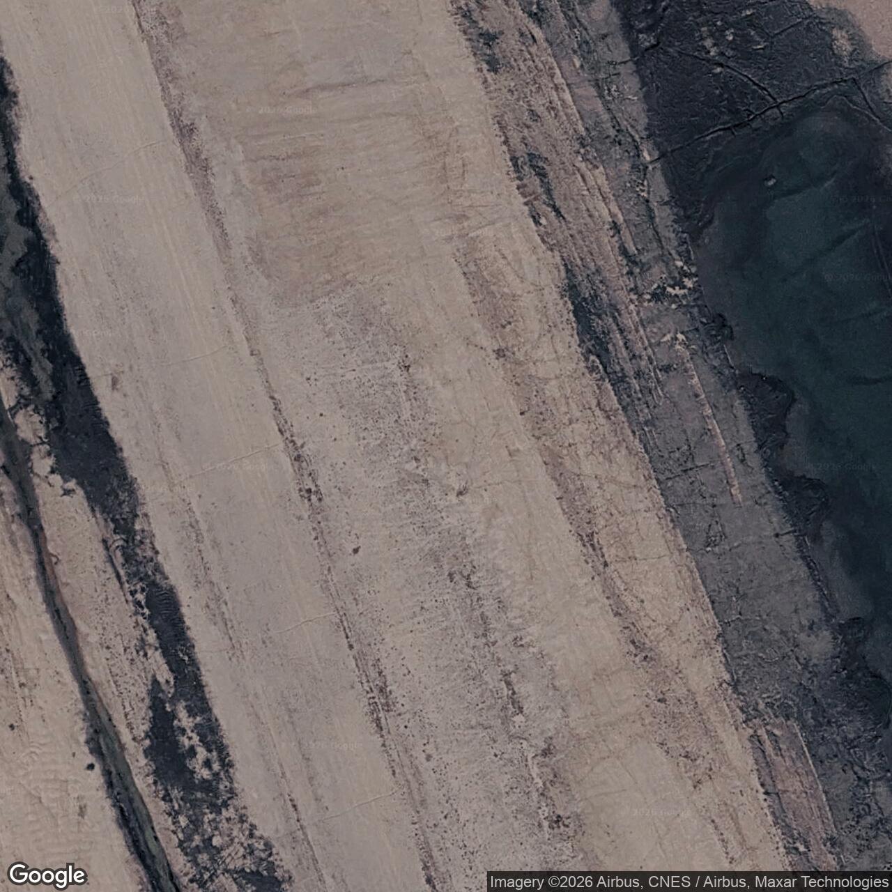 Current Google Satellite Image of Clinton Point DEW Line Station, 