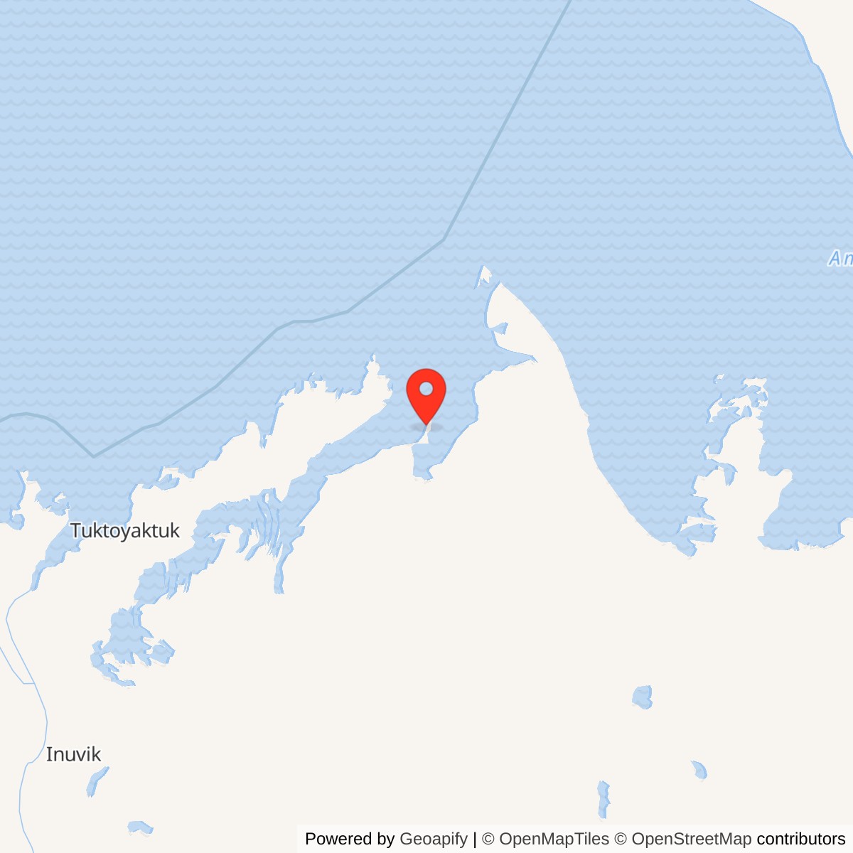 Map showing location of Nicholson Peninsula DEW Line Station, 