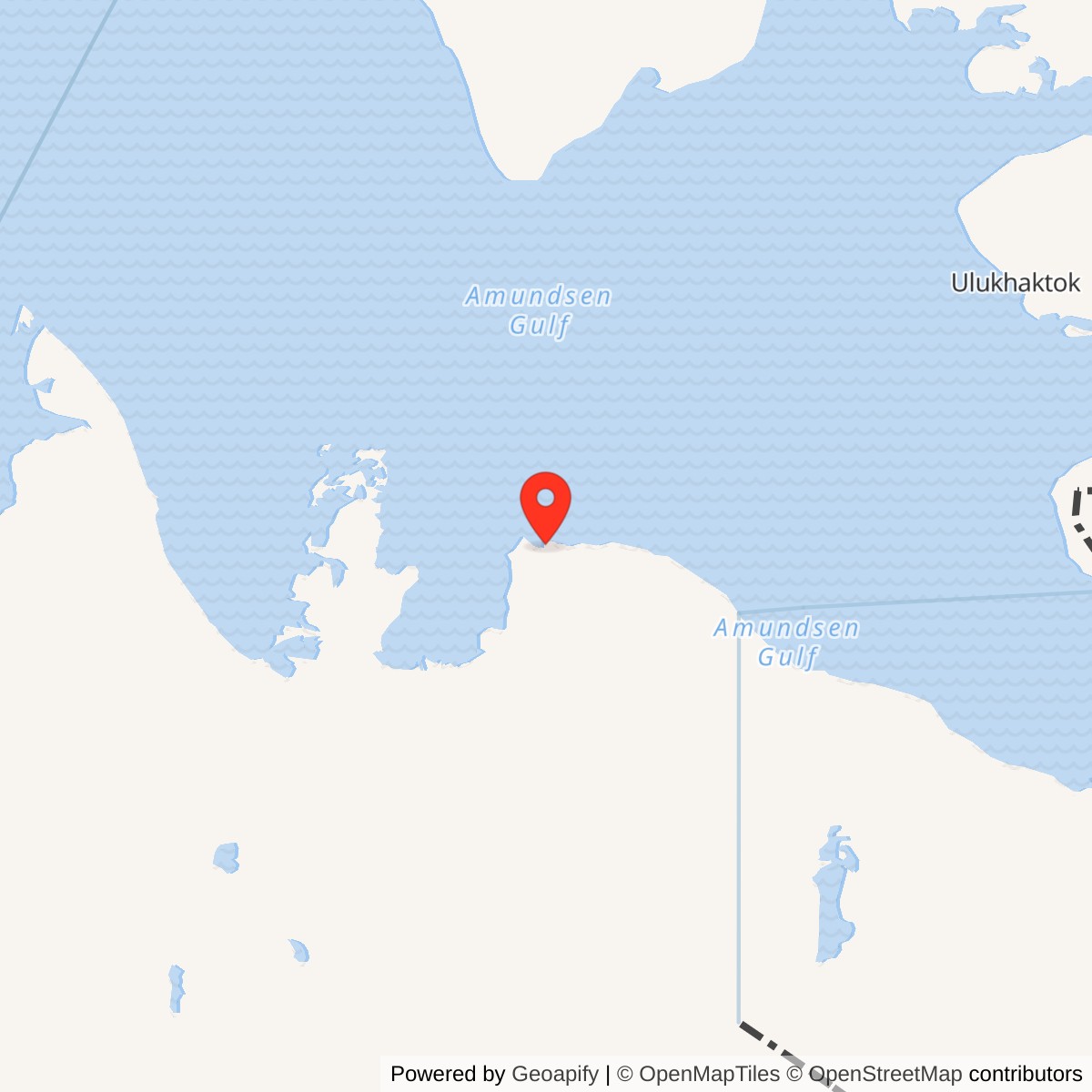 Map showing location of Pearce Point DEW Line Station, 