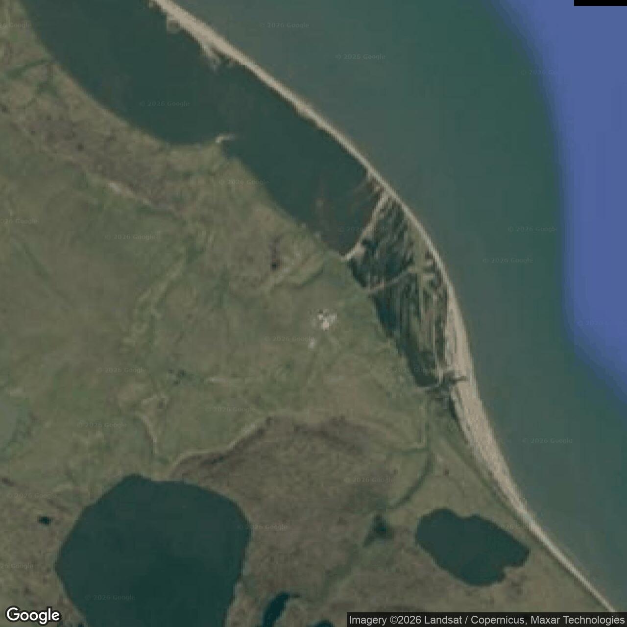 Current Google Satellite Image of Stokes Point DEW Line Station, 