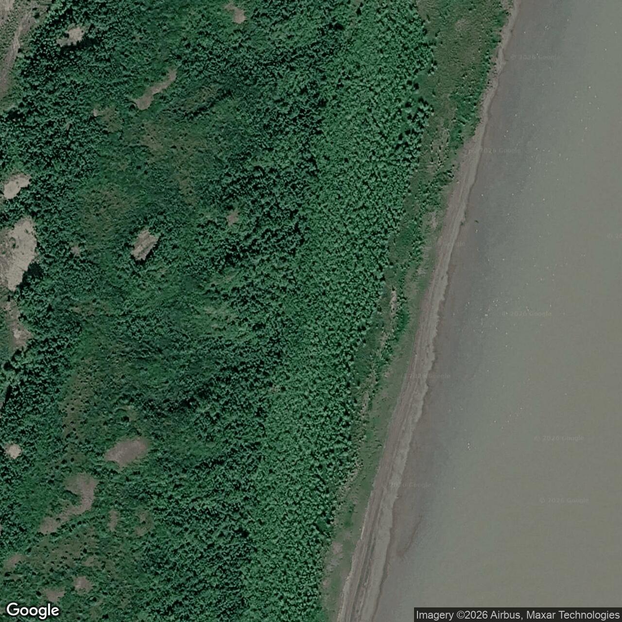 Current Google Satellite Image of Tununuk Camp DEW Line Station, 