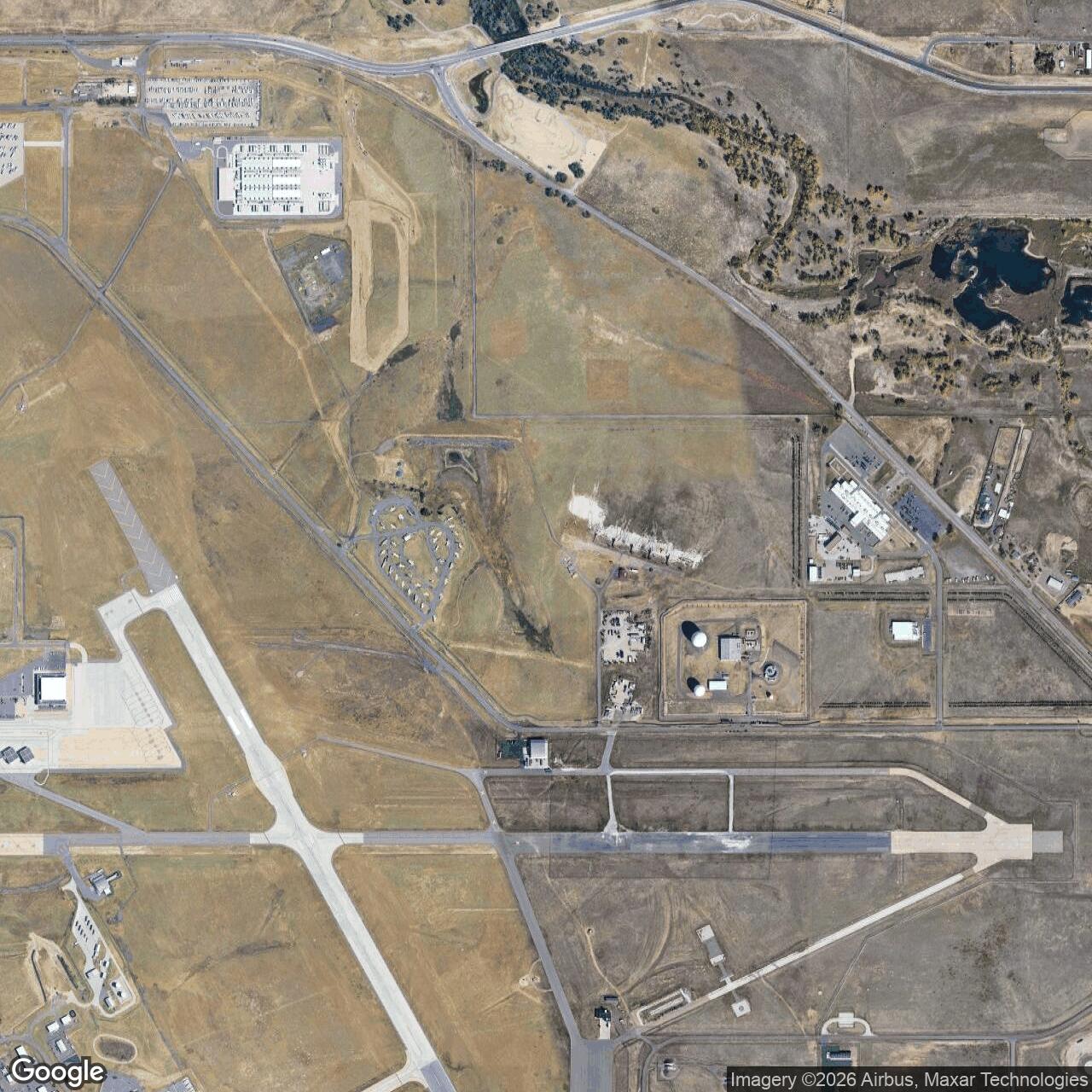 Current Google Satellite Image of Buckley Air Force Base, Aurora Colorado