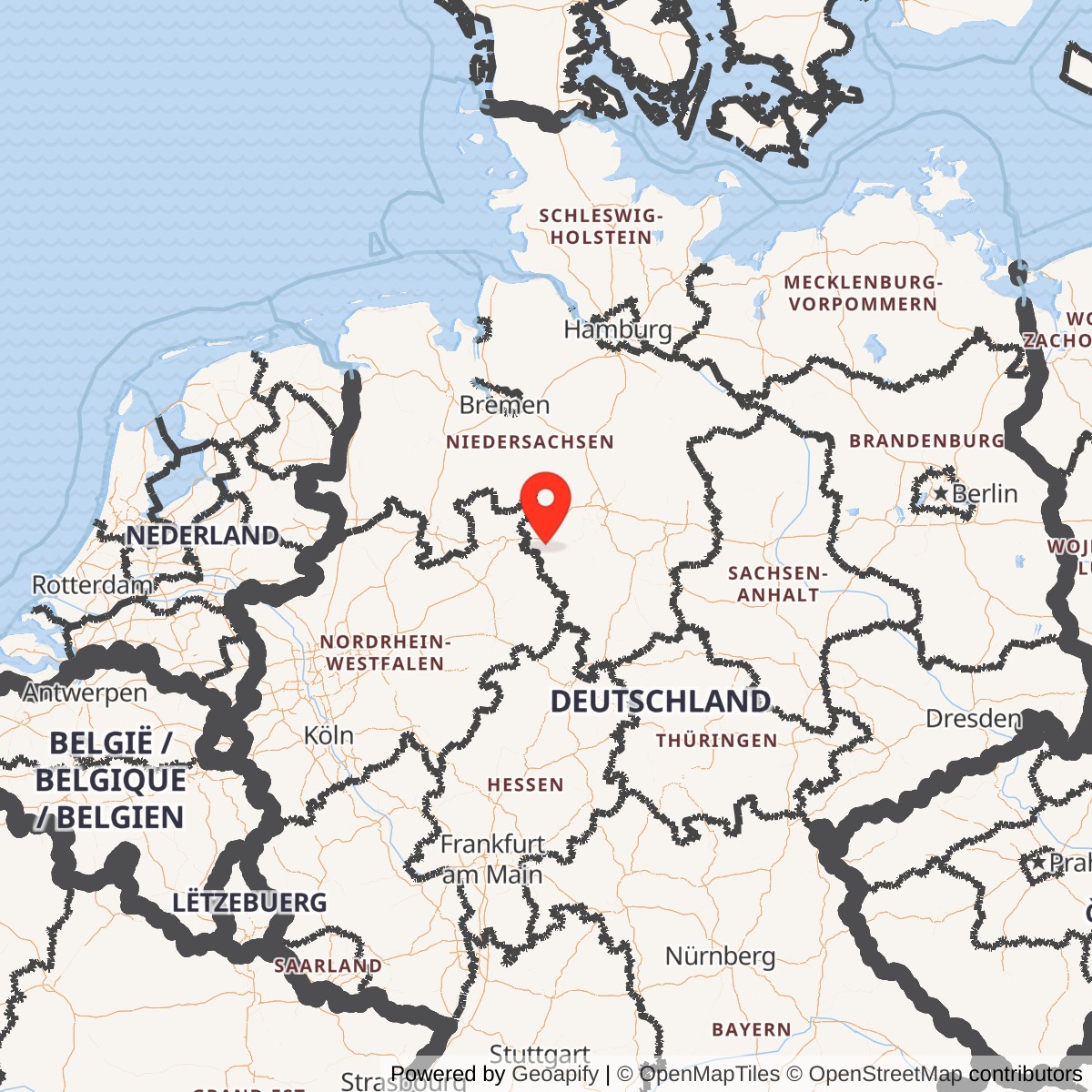 Map showing location of Hessisch-Oldendorf Air Station, Germany