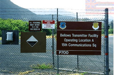 Main Gate to the Nike Communications Site Bellows AFS