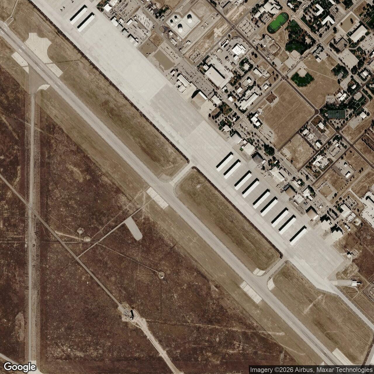 Current Google Satellite Image of Mountain Home Air Force Base, Idaho