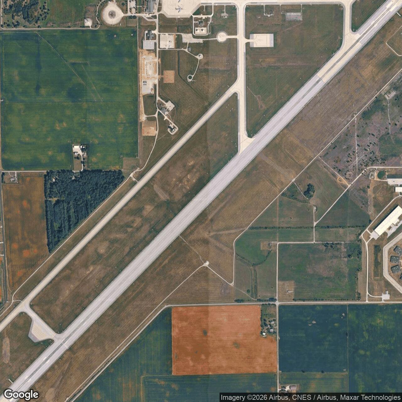 Current Google Satellite Image of Grissom Air Reserve Base, Peru Indiana