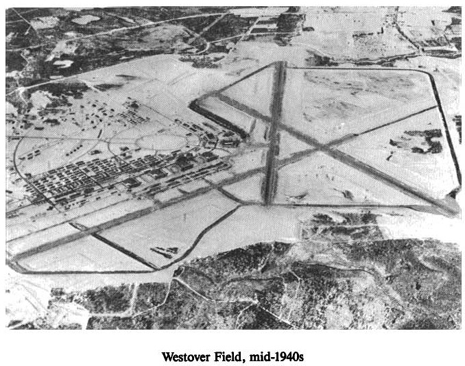 Historic Aerial Photo of Westover Field mid-1940s