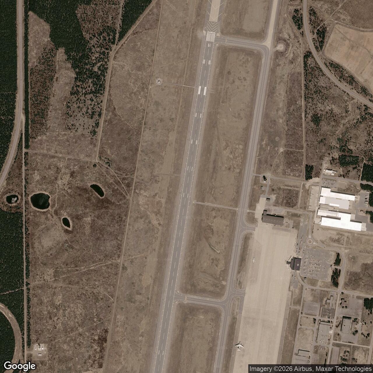Current Google Satellite Image of K. I. Sawyer Air Force Base, Michigan