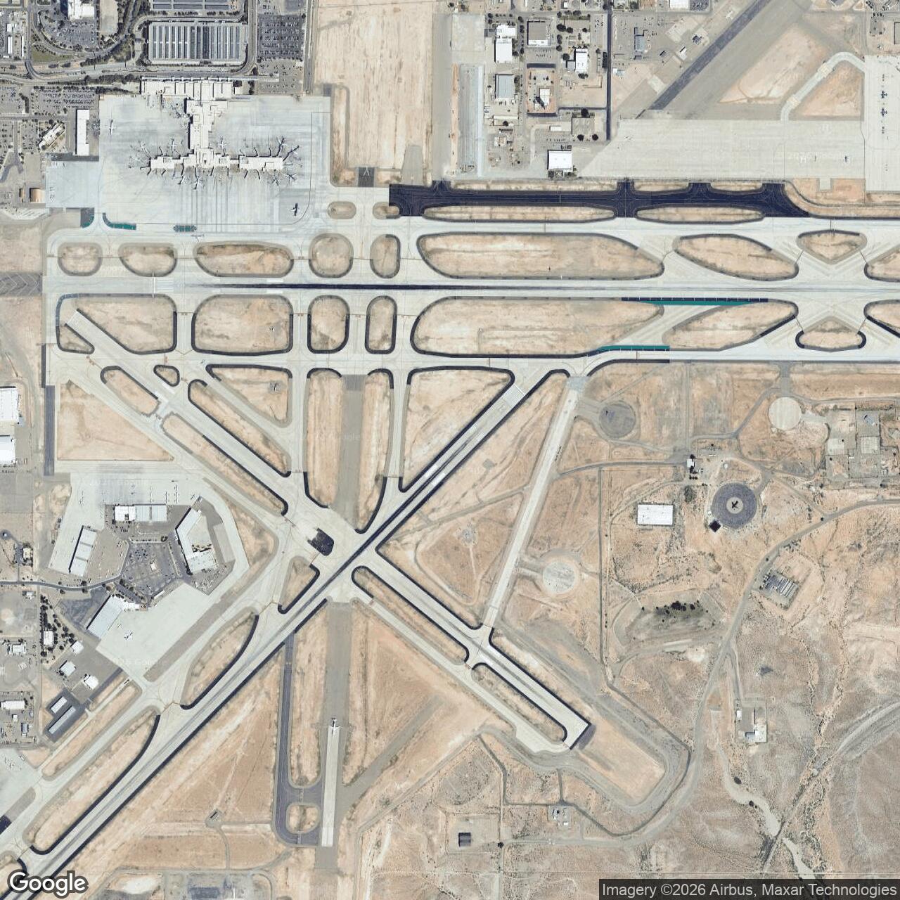 Current Google Satellite Image of Kirtland Air Force Base, New Mexico
