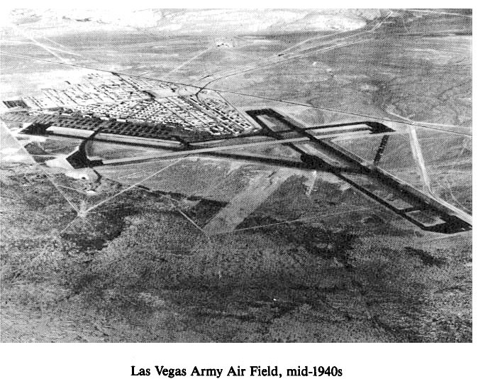 Historic Aerial Photo of Las Vegas Army Air Field mid-1940s