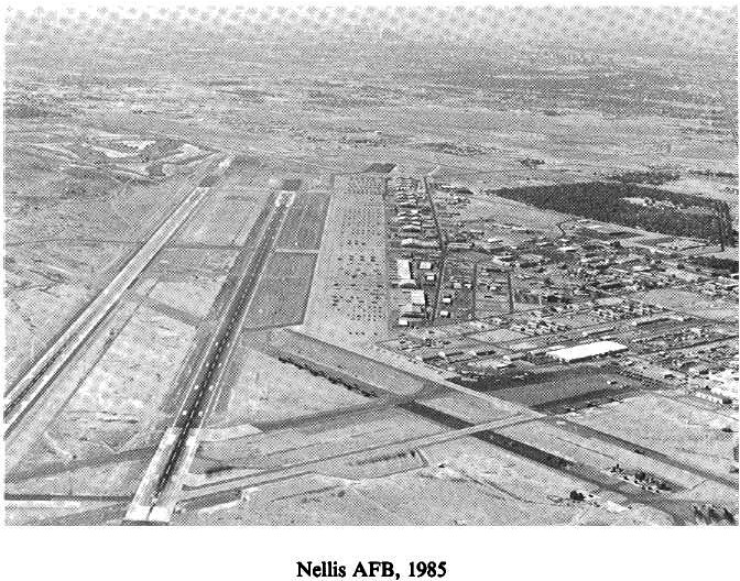 Historic Aerial Photo of Nellis Air Force Base 1985