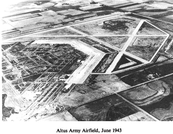 Historic Aerial Photo of Altus Army Air Field 1943