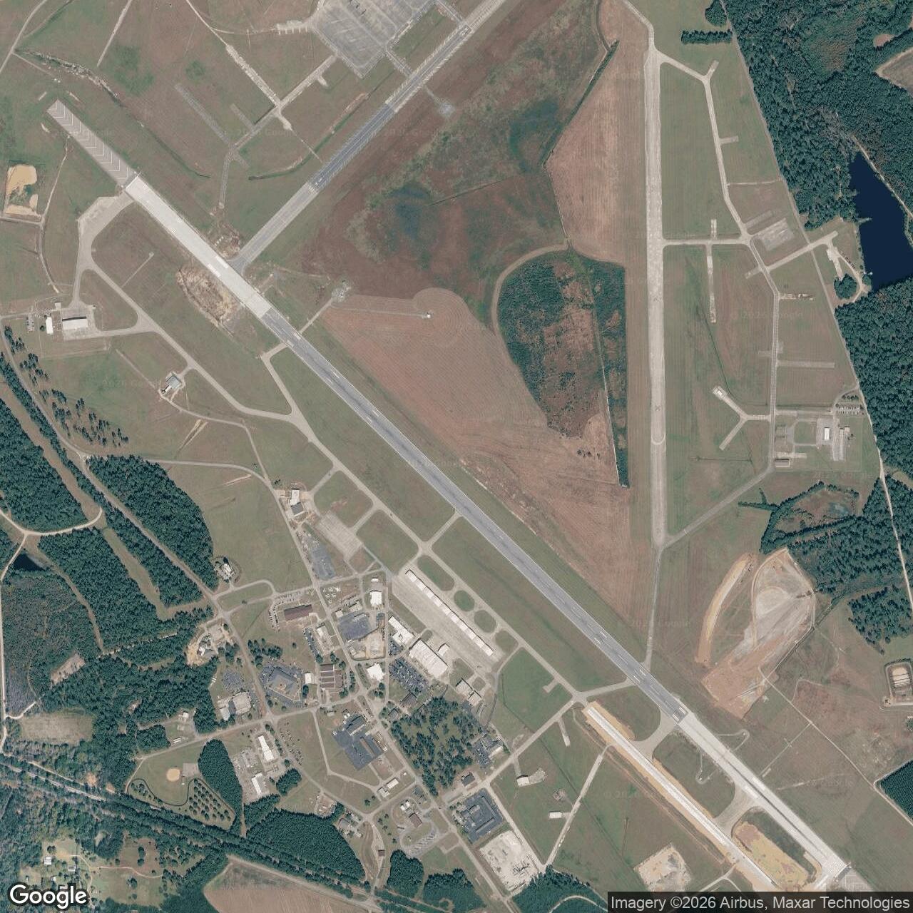 Current Google Satellite Image of McEntire Air Force Base, South Carolina