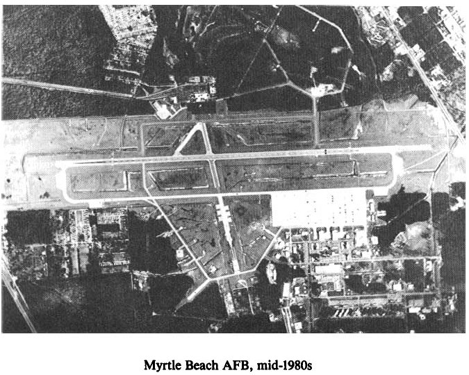 Historic Aerial Photo of Myrtle Beach Air Force Base mid-1980s