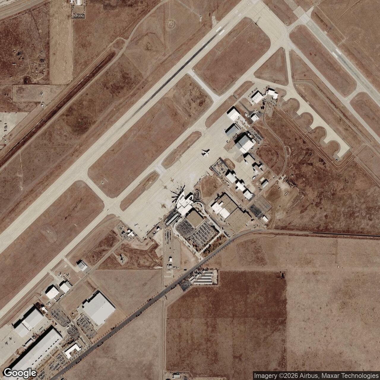 Current Google Satellite Image of Amarillo Air Force Base, Texas