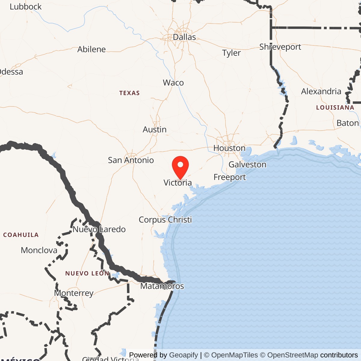 Map showing location of Foster Air Force Base, Texas