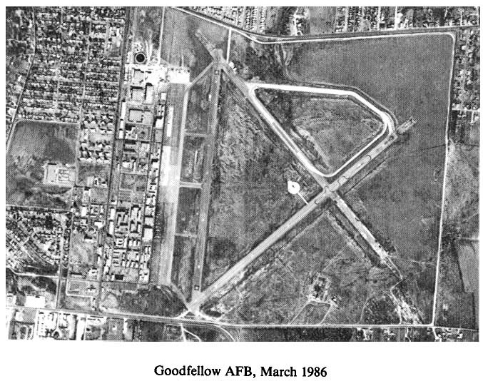 Historic Aerial Photo of Goodfellow Air Force Base 1986