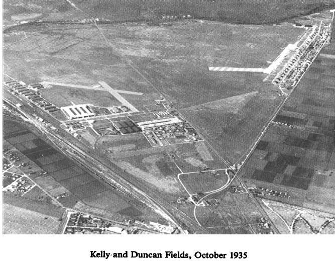 Historic Aerial Photo of Kelly and Duncan Fields 1935