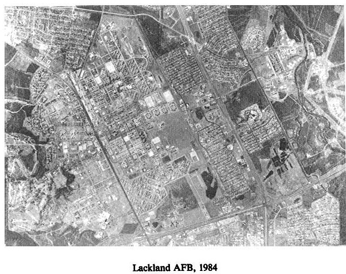 Historic Aerial Photo of Lackland Air Force Base 1984