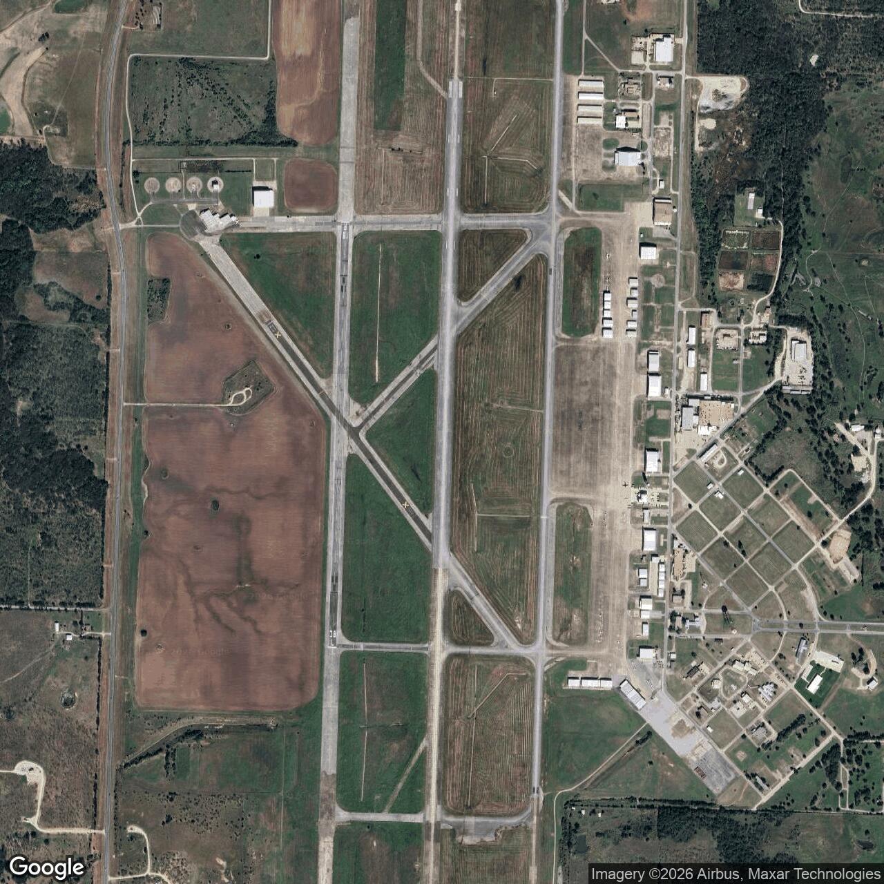 Current Google Satellite Image of Perrin Air Force Base, Texas