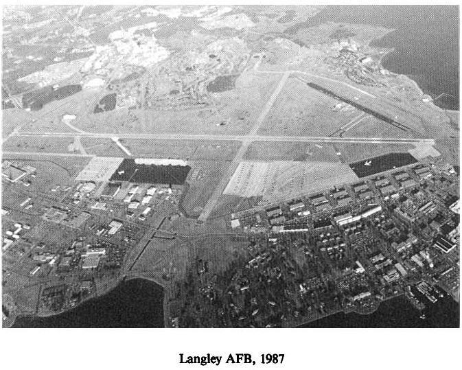 Historic Aerial Photo of Langley Air Force Base 1987