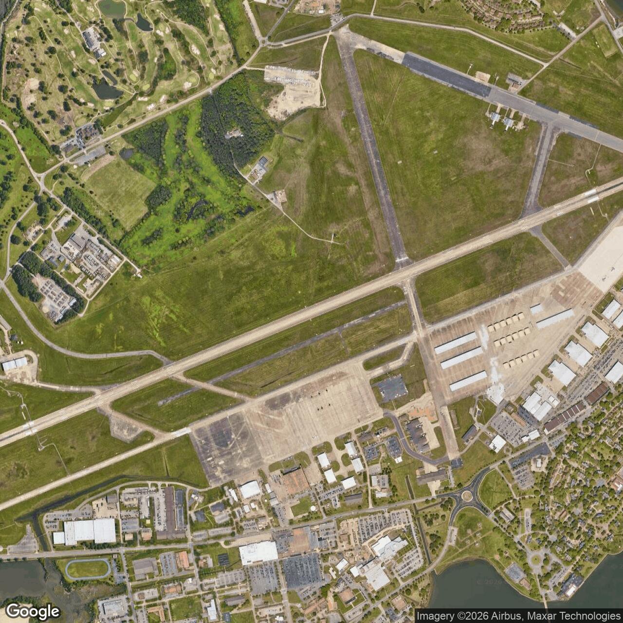 Current Google Satellite Image of Langley Air Force Base, Virginia