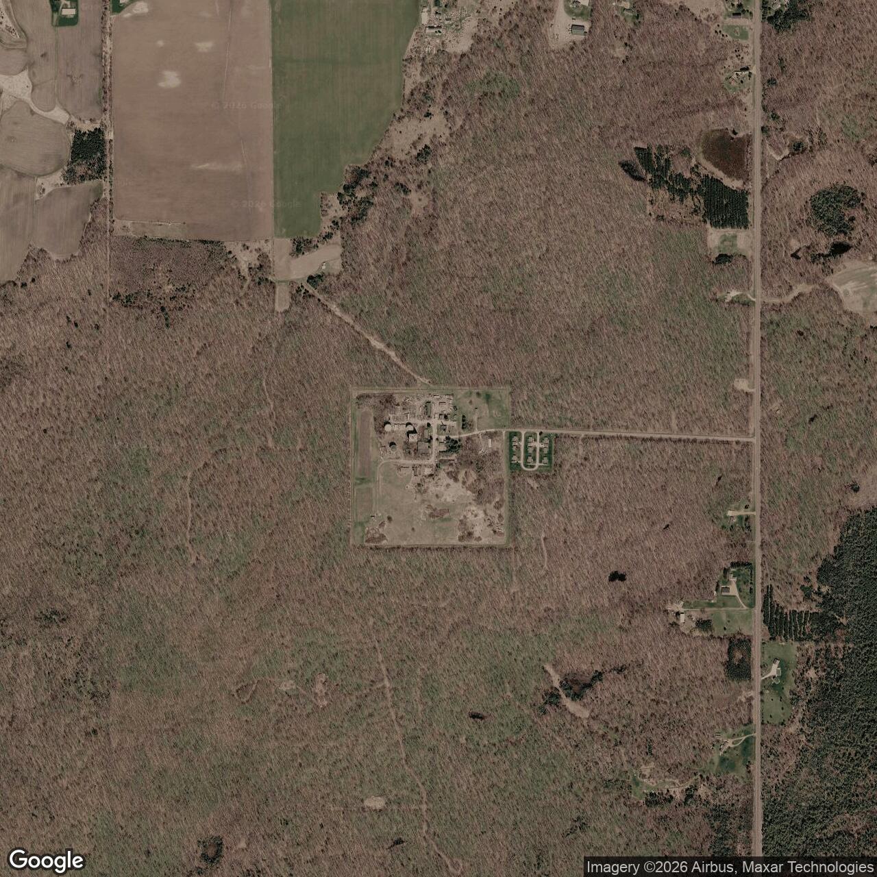 Current Google Satellite Image of Antigo Air Force Station, Wisconsin