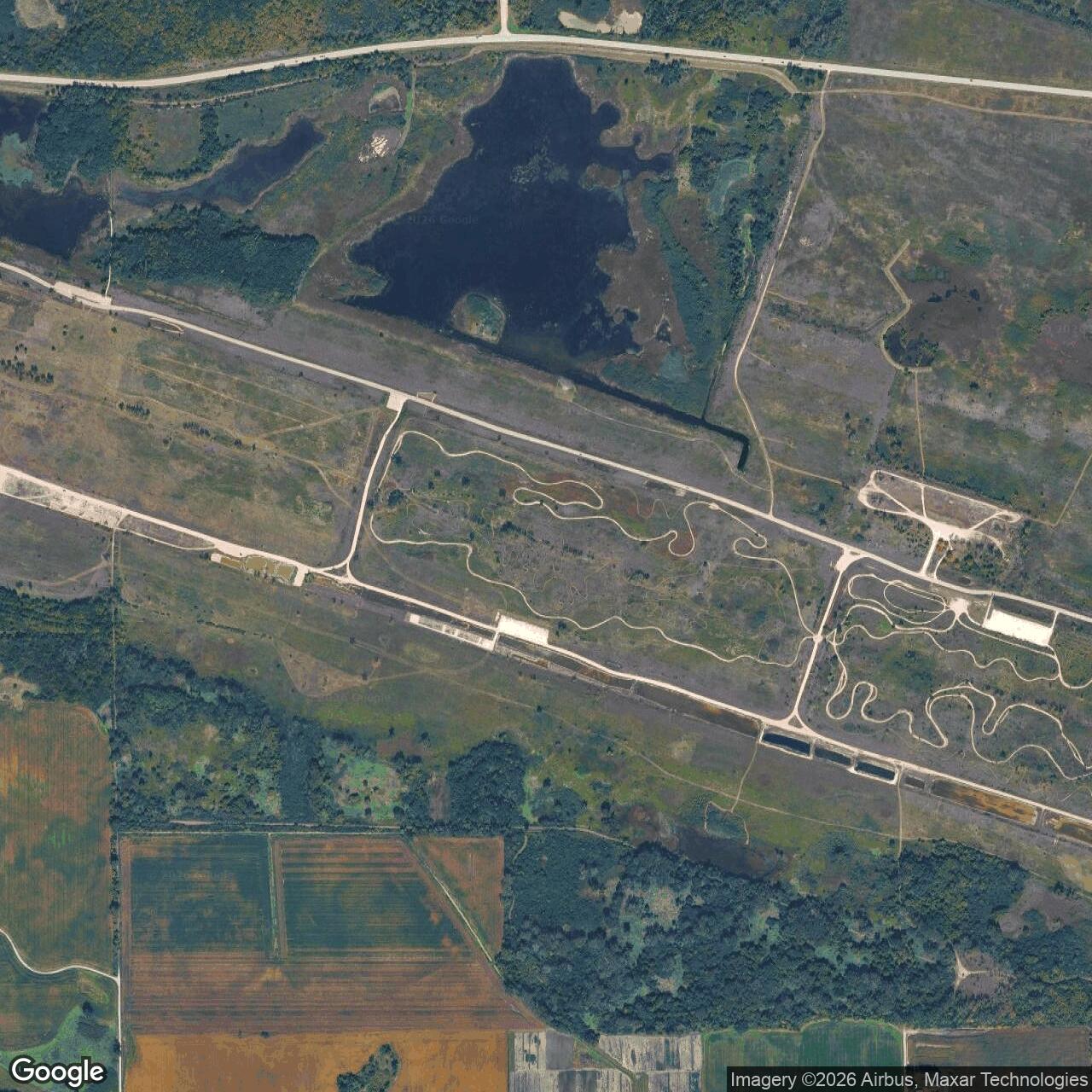 Current Google Satellite Image of R. I. Bong Air Force Base, Wisconsin