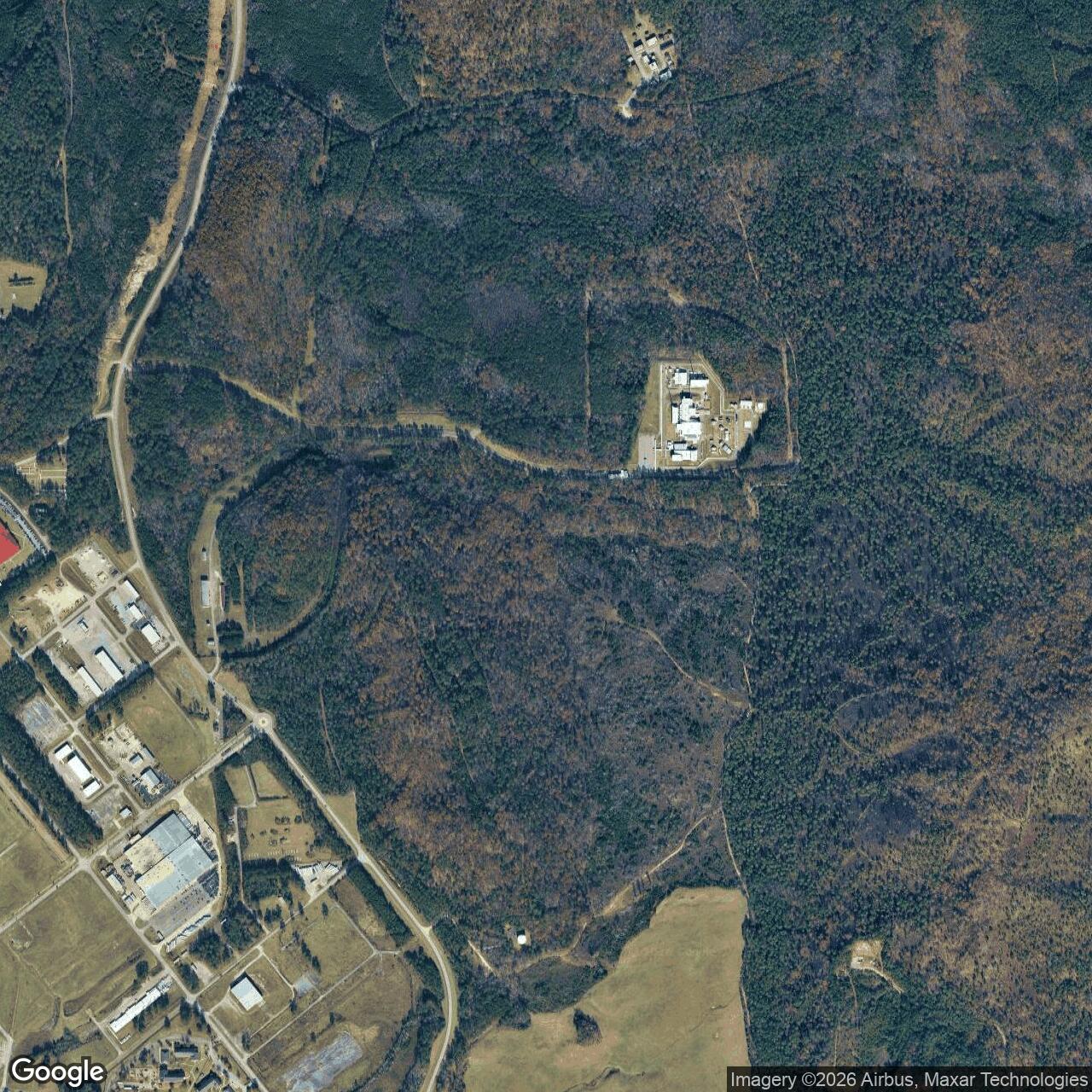 Current Google Satellite Image of Fort McClellan Army Base, Alabama