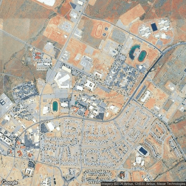 Current Google Satellite Image of Fort Huachuca Army Base, Sierra Vista, Arizona